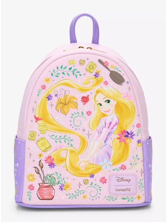 Loungefly Disney Tangled Mini Backpack Art Doodle Rapunzel Pascal Floral Bag New main image 4